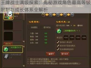 王牌战士满级探索：揭秘游戏角色最高等级限制与成长体系全解析