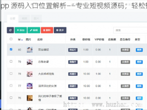成品短视频 app 源码入口位置解析——专业短视频源码，轻松搭建短视频平台