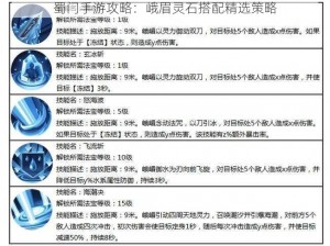 蜀门手游攻略：峨眉灵石搭配精选策略