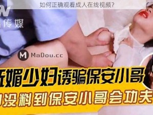 如何正确观看成人在线视频？