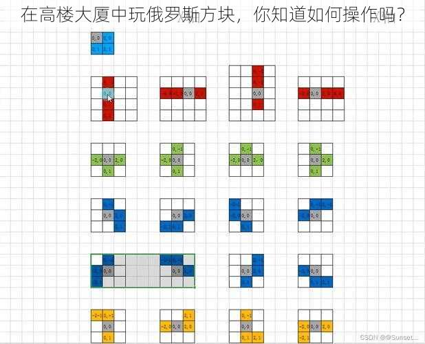 在高楼大厦中玩俄罗斯方块，你知道如何操作吗？