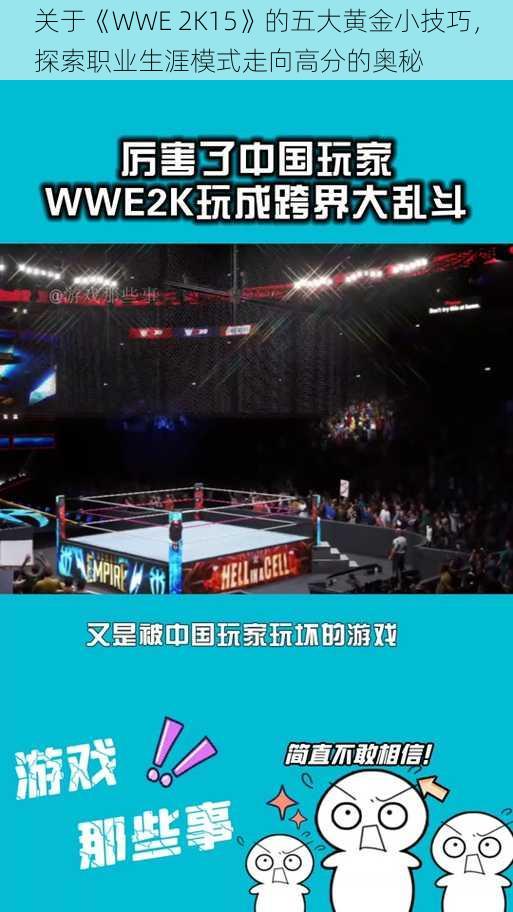 关于《WWE 2K15》的五大黄金小技巧，探索职业生涯模式走向高分的奥秘