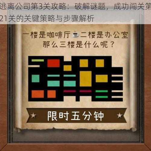 逃离公司第3关攻略：破解谜题，成功闯关第21关的关键策略与步骤解析