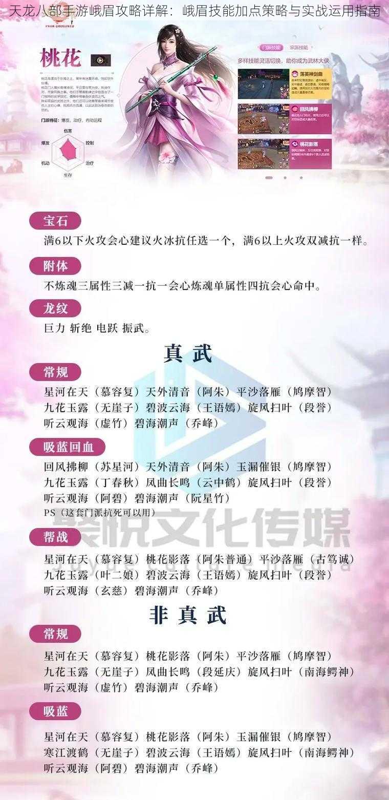 天龙八部手游峨眉攻略详解：峨眉技能加点策略与实战运用指南