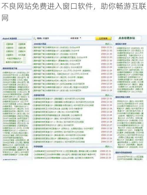 不良网站免费进入窗口软件，助你畅游互联网